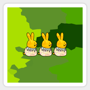 Cute Spring Rabbits Sticker